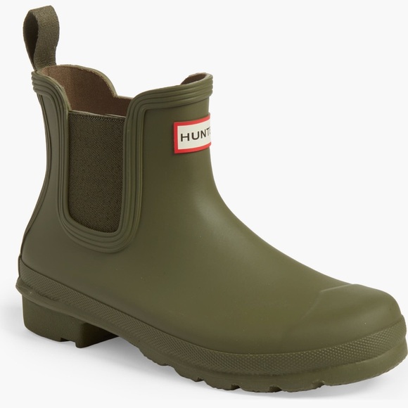 New (no box) Hunter Chelsea Boots Women’s size 8 Olive Green - Picture 7 of 11
